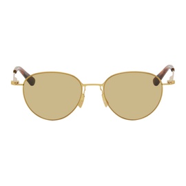 보테가 베네타 Bottega Veneta Gold Ultrathin Panthos Sunglasses 241798F005010