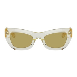 보테가 베네타 Bottega Veneta Yellow Cat-Eye Sunglasses 241798F005020