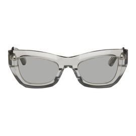 보테가 베네타 Bottega Veneta Gray Cat-Eye Sunglasses 241798F005021