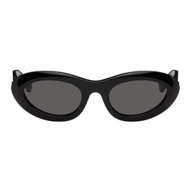 보테가 베네타 Bottega Veneta Black Bombe Round Sunglasses 241798F005038