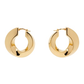 보테가 베네타 Bottega Veneta Gold Twist Hoop Earrings 241798F022005