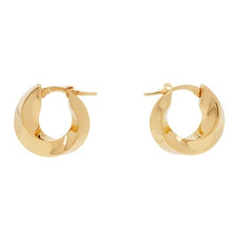 보테가 베네타 Bottega Veneta Gold Small Twist Hoop Earrings 241798F022008
