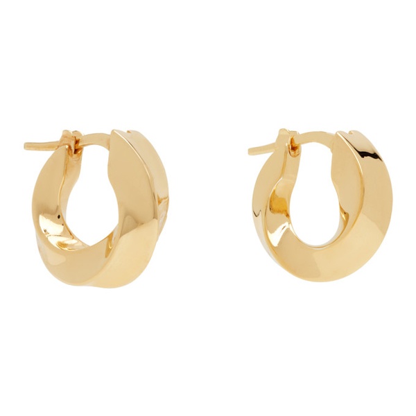 보테가베네타 보테가 베네타 Bottega Veneta Gold Small Twist Hoop Earrings 241798F022008
