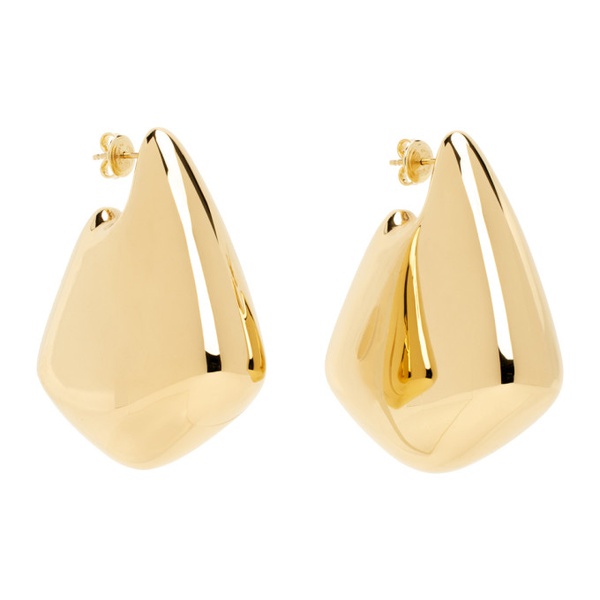보테가베네타 보테가 베네타 Bottega Veneta Gold Large Fin Earrings 241798F022020