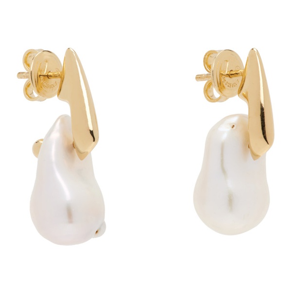 보테가베네타 보테가 베네타 Bottega Veneta Gold Pearl Earrings 241798F022024