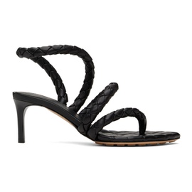 보테가 베네타 Bottega Veneta Black Leaf Heeled Sandals 241798F125020