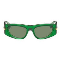 보테가 베네타 Bottega Veneta Green Cat-Eye Sunglasses 241798M134017