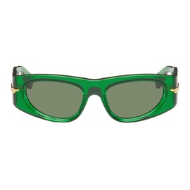 보테가 베네타 Bottega Veneta Green Cat-Eye Sunglasses 241798M134017