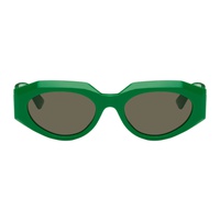 보테가 베네타 Bottega Veneta Green Oval Sunglasses 241798M134022