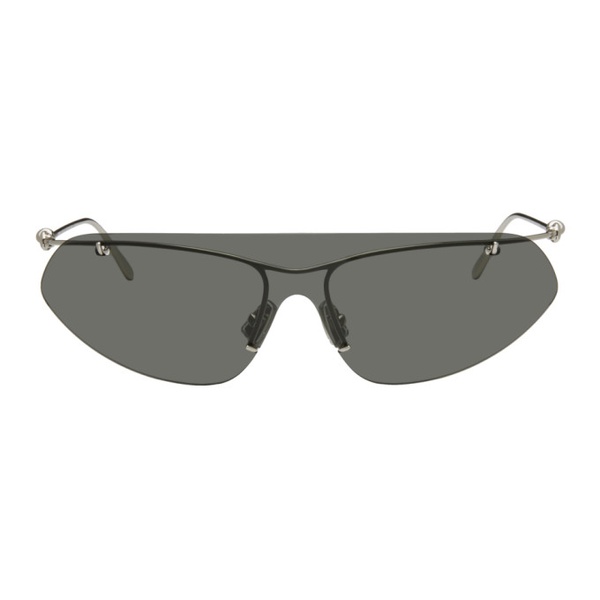 보테가베네타 보테가 베네타 Bottega Veneta Silver Knot Shield Sunglasses 241798M134027