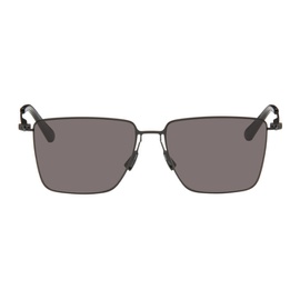 보테가 베네타 Bottega Veneta Black Ultrathin Rectangular Sunglasses 241798M134043