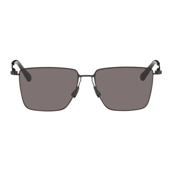 보테가베네타 보테가 베네타 Bottega Veneta Black Ultrathin Rectangular Sunglasses 241798M134043