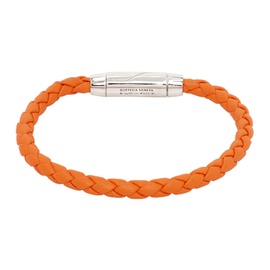 보테가 베네타 Bottega Veneta Orange Braid Leather Bracelet 241798M142002
