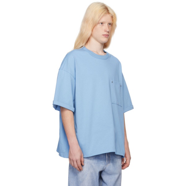 보테가베네타 보테가 베네타 Bottega Veneta Blue Relaxed T-Shirt 241798M213000