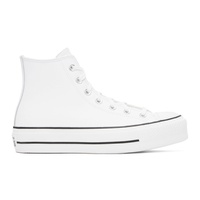 컨버스 Converse White Chuck Taylor All Star Lift Sneakers 241799F127013