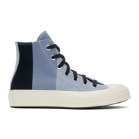 컨버스 Converse Blue & Black Chuck 70 Patchwork Suede Sneakers 241799F127071