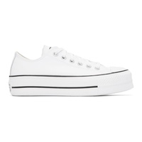 컨버스 Converse White Chuck Taylor All Star Platform Sneakers 241799F128010