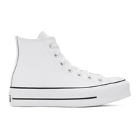 컨버스 Converse White Chuck Taylor All Star Lift Leather Sneakers 241799M236028