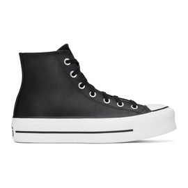 컨버스 Converse Black Chuck Taylor All Star Lift Leather Sneakers 241799M236029