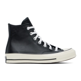 컨버스 Converse Black Chuck 70 Leather High Top Sneakers 241799M236058