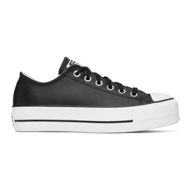 컨버스 Converse Black Chuck Taylor All Star Platform Leather Sneakers 241799M237018
