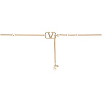 발렌티노 Valentino Garavani Gold VLogo Signature Chain Belt 241807F001003