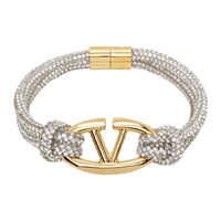 발렌티노 Valentino Garavani Gold VLogo Bracelet 241807F020005