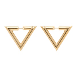 발렌티노 Valentino Garavani Gold V Detail Earrings 241807F022000