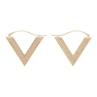 발렌티노 Valentino Garavani Gold V Detail Earrings 241807F022013