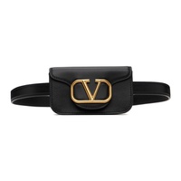 발렌티노 Valentino Garavani Black Loco Belt Bag 241807F045004