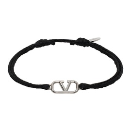 발렌티노 Valentino Garavani Black VLogo Bracelet 241807M142006