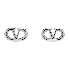 발렌티노 Valentino Garavani Silver VLogo Boldies Earrings 241807M144003