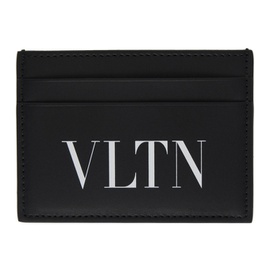 발렌티노 Valentino Garavani Black VLTN Card Holder 241807M163011