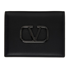 발렌티노 Valentino Garavani Black Hardware Card Holder 241807M163012