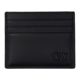 발렌티노 Valentino Garavani Black Mini VLogo Signature Card Holder 241807M163013