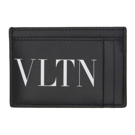 발렌티노 Valentino Garavani Black VLTN Card Holder 241807M163015