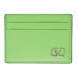 발렌티노 Valentino Garavani Green VLogo Signature Card Holder 241807M163021
