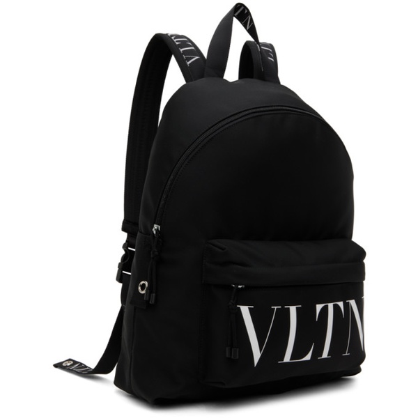  발렌티노 Valentino Garavani Black VLTN Nylon Backpack 241807M166001