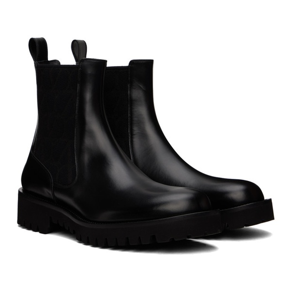  발렌티노 Valentino Garavani Black Beatle Chelsea Boots 241807M223003
