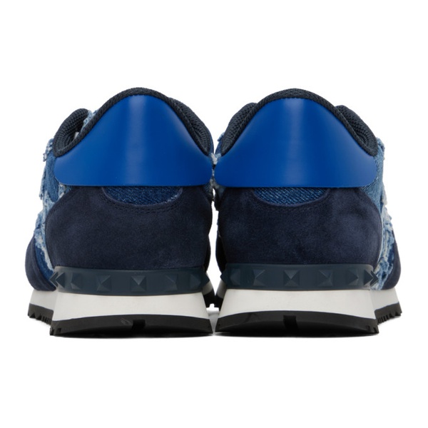  발렌티노 Valentino Garavani Blue Rockrunner CA모우 MOUFLAGE Denim Sneakers 241807M237015