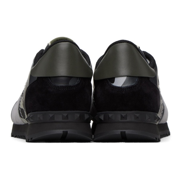  발렌티노 Valentino Garavani Black & Gray Rockrunner Sneakers 241807M237019
