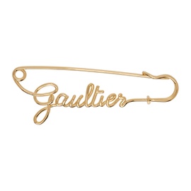 장 폴 고티에 Jean Paul Gaultier Gold The Gaultier Safety Pin Brooch 241808M146000