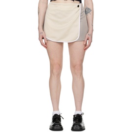 앰부쉬 AMBUSH 오프화이트 Off-White & Gray Pleats Miniskirt 241820F090002