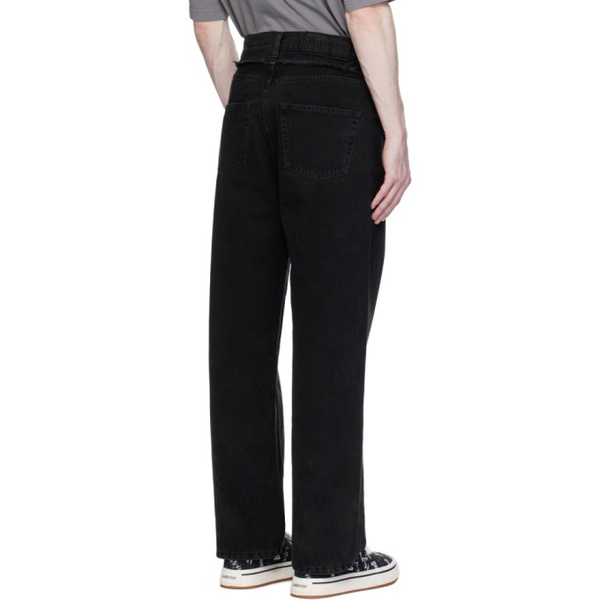  앰부쉬 AMBUSH Black Waist Detail Jeans 241820M186000