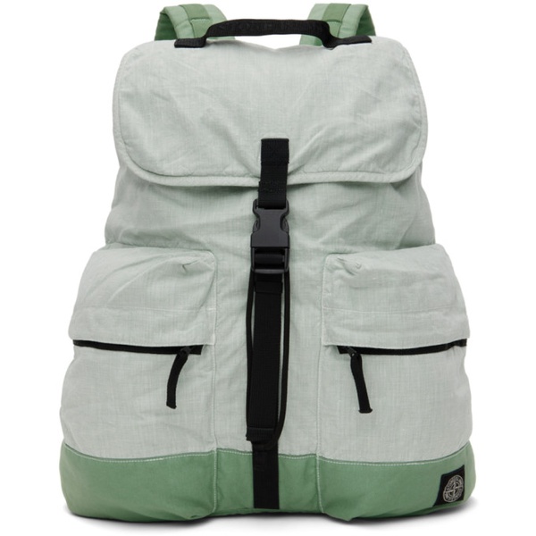 스톤아일랜드 스톤아일랜드 Stone Island Green Drawstring Backpack 241828M166002