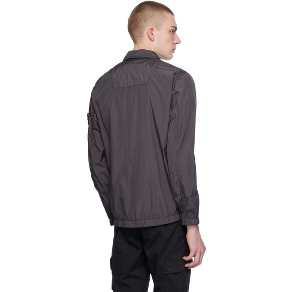 스톤아일랜드 스톤아일랜드 Stone Island Gray Garment-Dyed Jacket 241828M180105