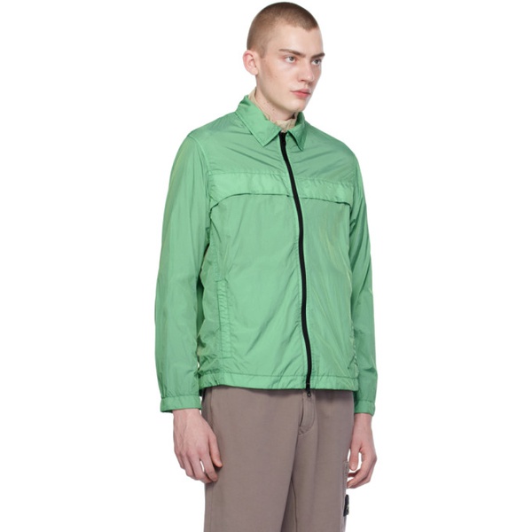 스톤아일랜드 스톤아일랜드 Stone Island Green Garment-Dyed Jacket 241828M180106
