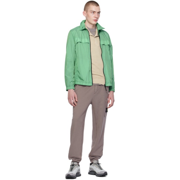 스톤아일랜드 스톤아일랜드 Stone Island Green Garment-Dyed Jacket 241828M180106