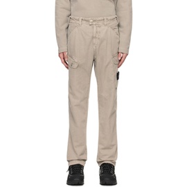 스톤아일랜드 Stone Island Gray Garment-Dyed Cargo Pants 241828M188012