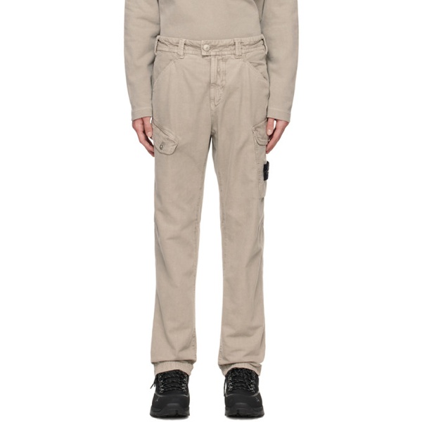 스톤아일랜드 스톤아일랜드 Stone Island Gray Garment-Dyed Cargo Pants 241828M188012